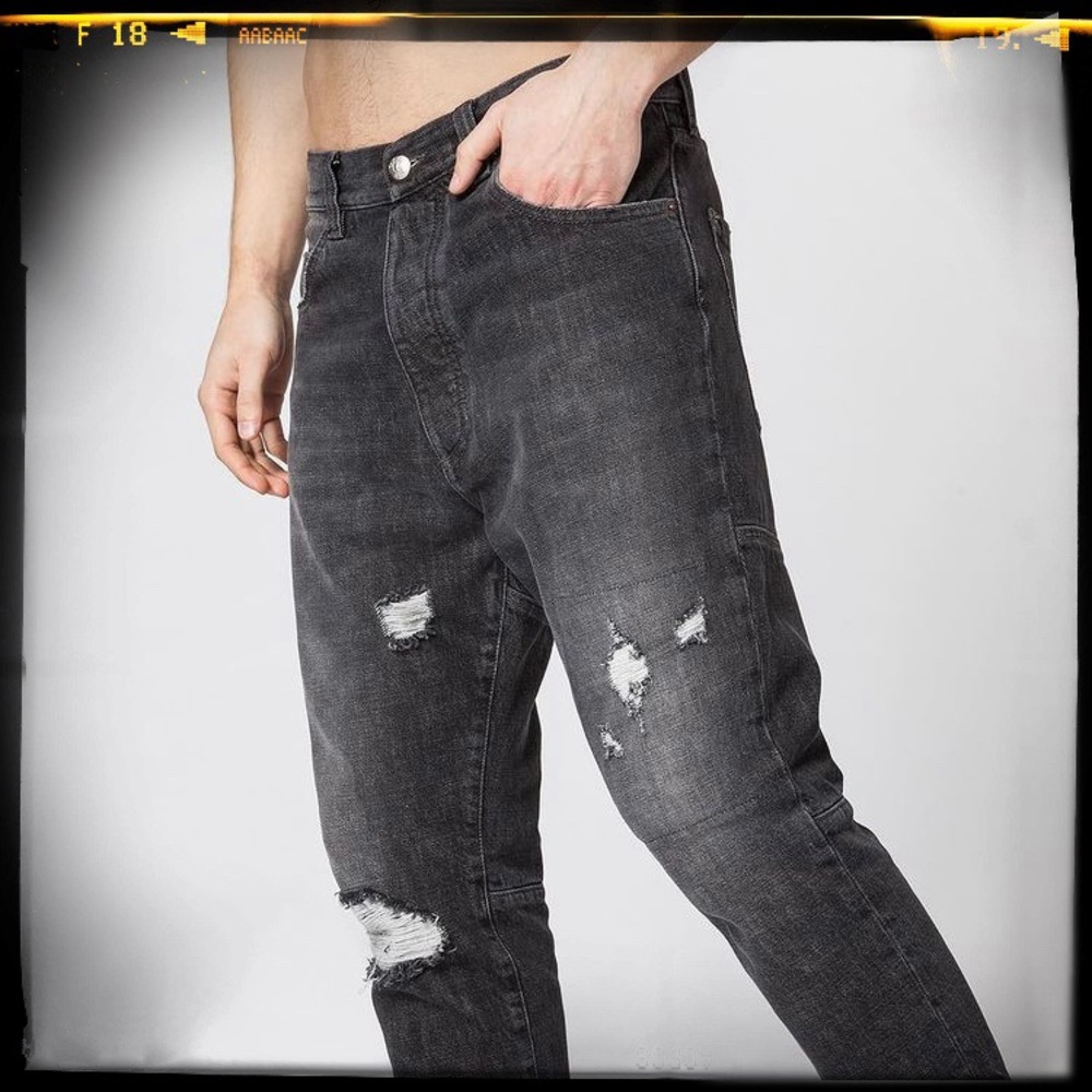 ☑️ITALIAN  Designer Jeans Distressed Maro Oriwa - Picture 7 of 17